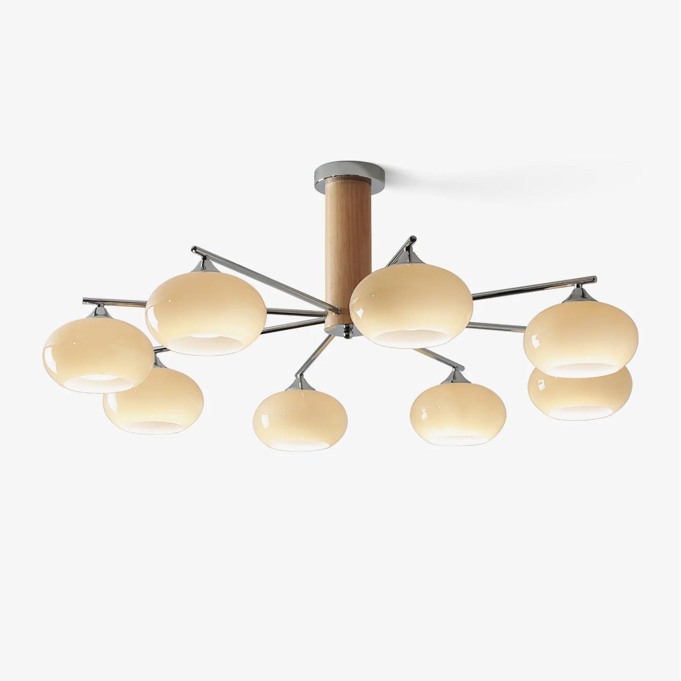 Elliptical Persimmon Chandelier