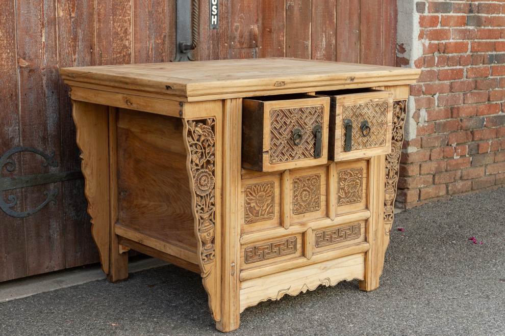 Finely Carved Asian Money Chest   Traditional   Accent Chests And Cabinets   by De cor  Houzz