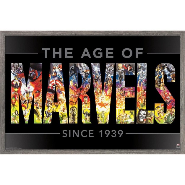 Trends International Marvel Comics Marvel 80th Anniversary Age Of Marvels Framed Wall Poster Prints