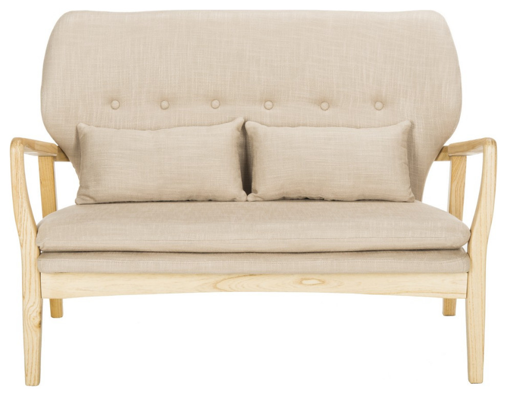 Maria Loveseat Beige/Natural   Midcentury   Loveseats   by V.S.D Furniture  Houzz