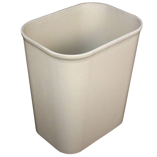 Impact Products 7700-15 14 Quart Fire Resistant Wastebasket， Beige， Case of 6