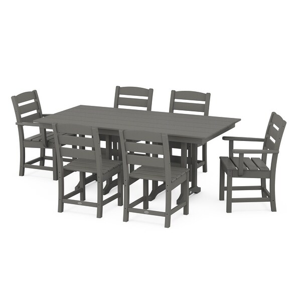 POLYWOOD Lakeside 7piece Farmhouse Outdoor Dining Set