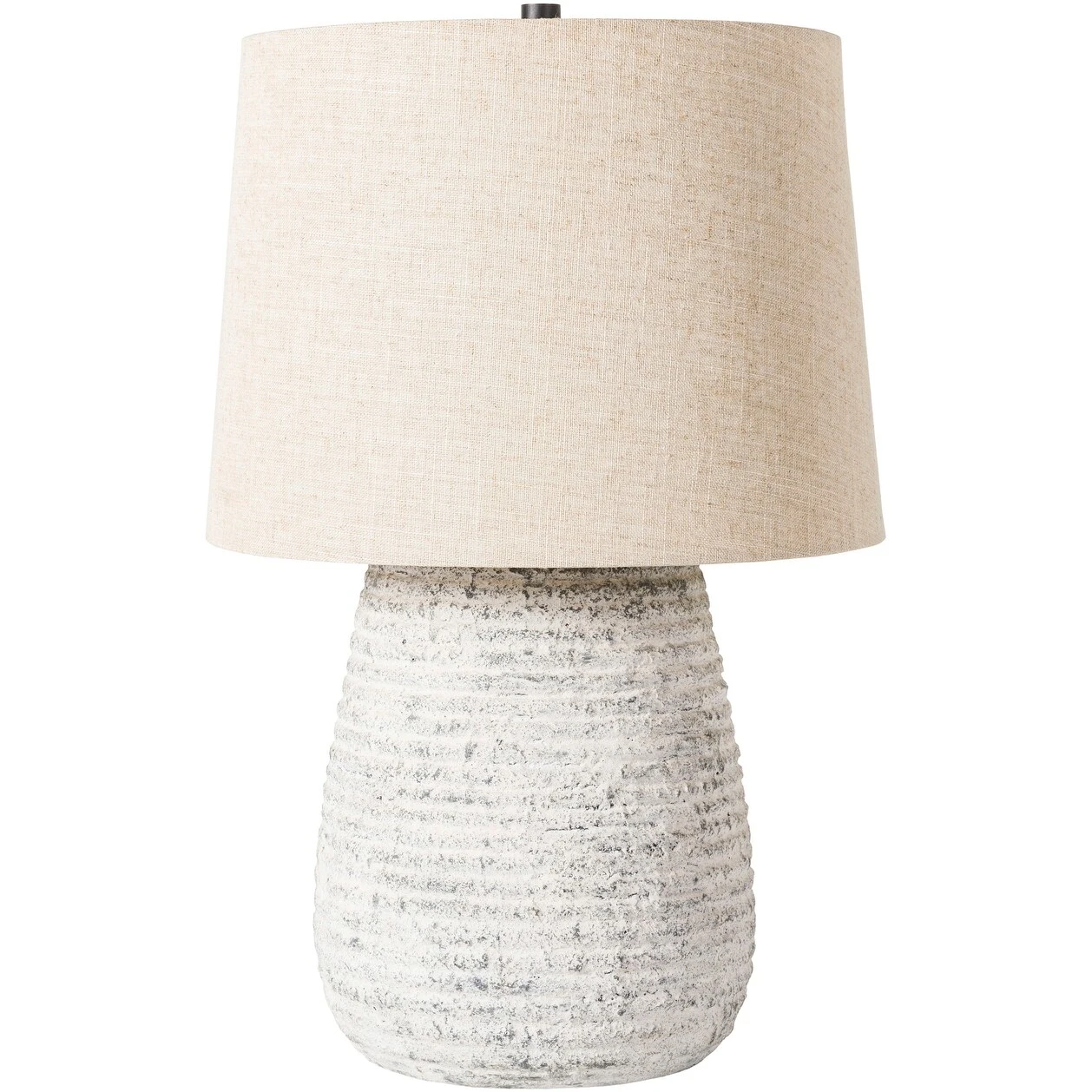 Saphrax Farmhouse Textured Ceramic Table Lamp - 22