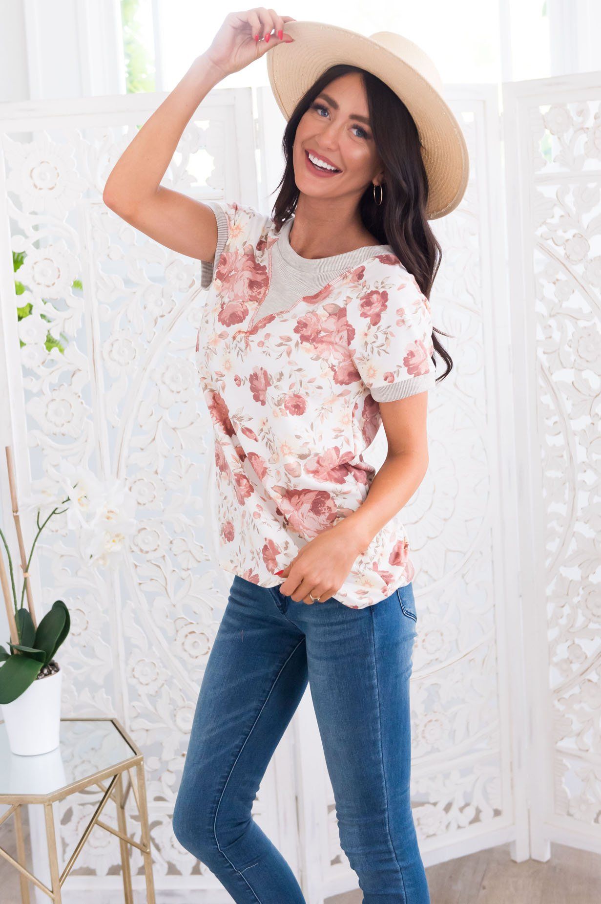 Let's Be Comfy Modest Terry Tee