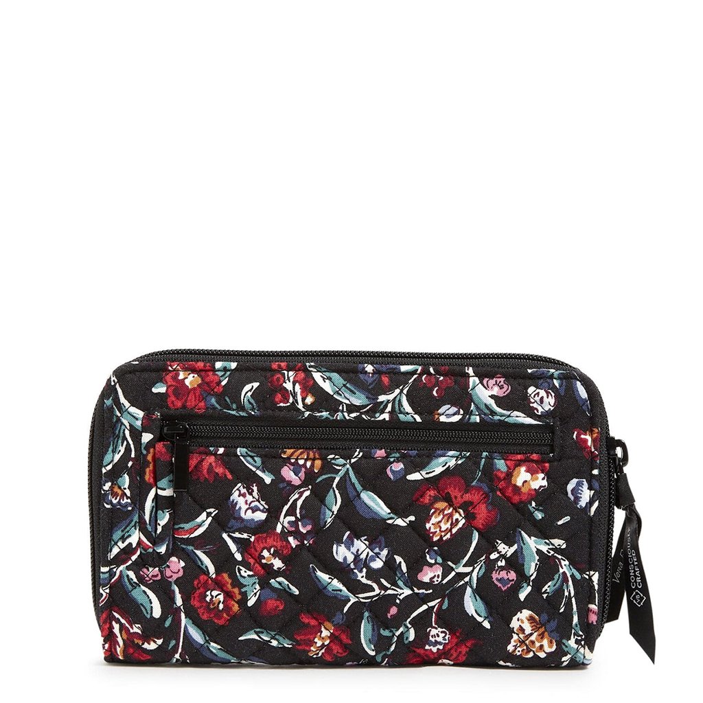 Vera Bradley  RFID Turnlock Wallet in Perennials Noir