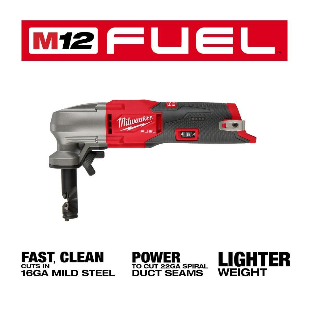 Milwaukee M12 FUEL Nibbler 16 Gauge Bare Tool with Extension Bundle 2476-20-49-72-0152 from Milwaukee