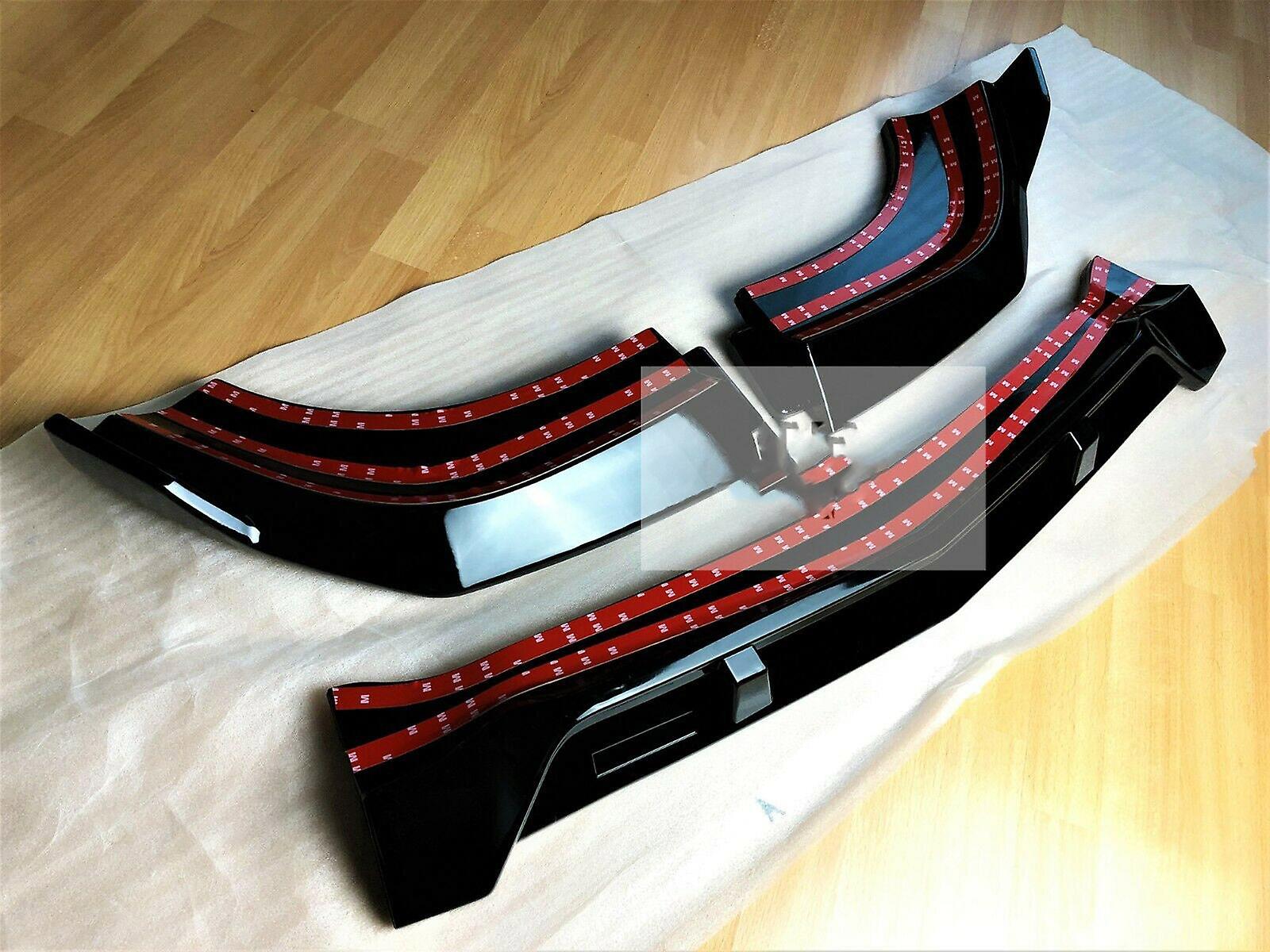 Mercedes c class c63 amg brabus style w204 gloss black front splitter lip 2011-15