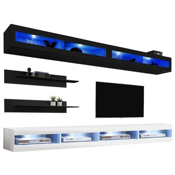 Fly I2 34TV Wall-Mounted Floating Modern Entertainment Center