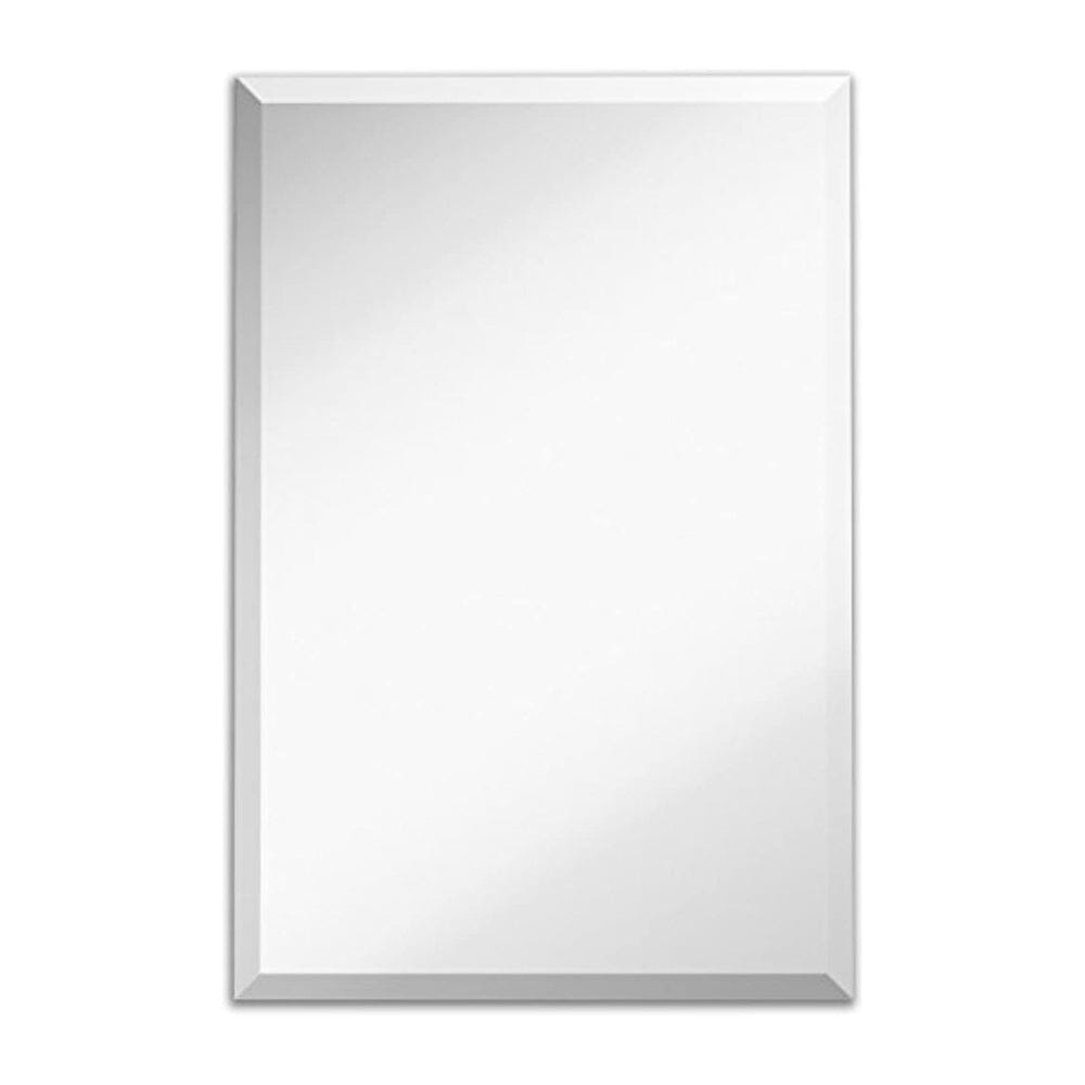 Large Simple Rectangular Streamlined 1 Inch Beveled Wall Mirror (24