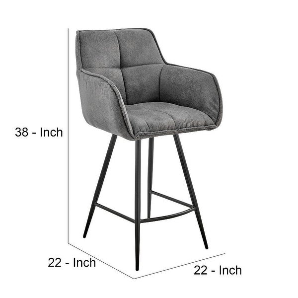 26 Inch Contemporary Counter Height Bar Stool - 22 L x 22 W x 38 H Inches