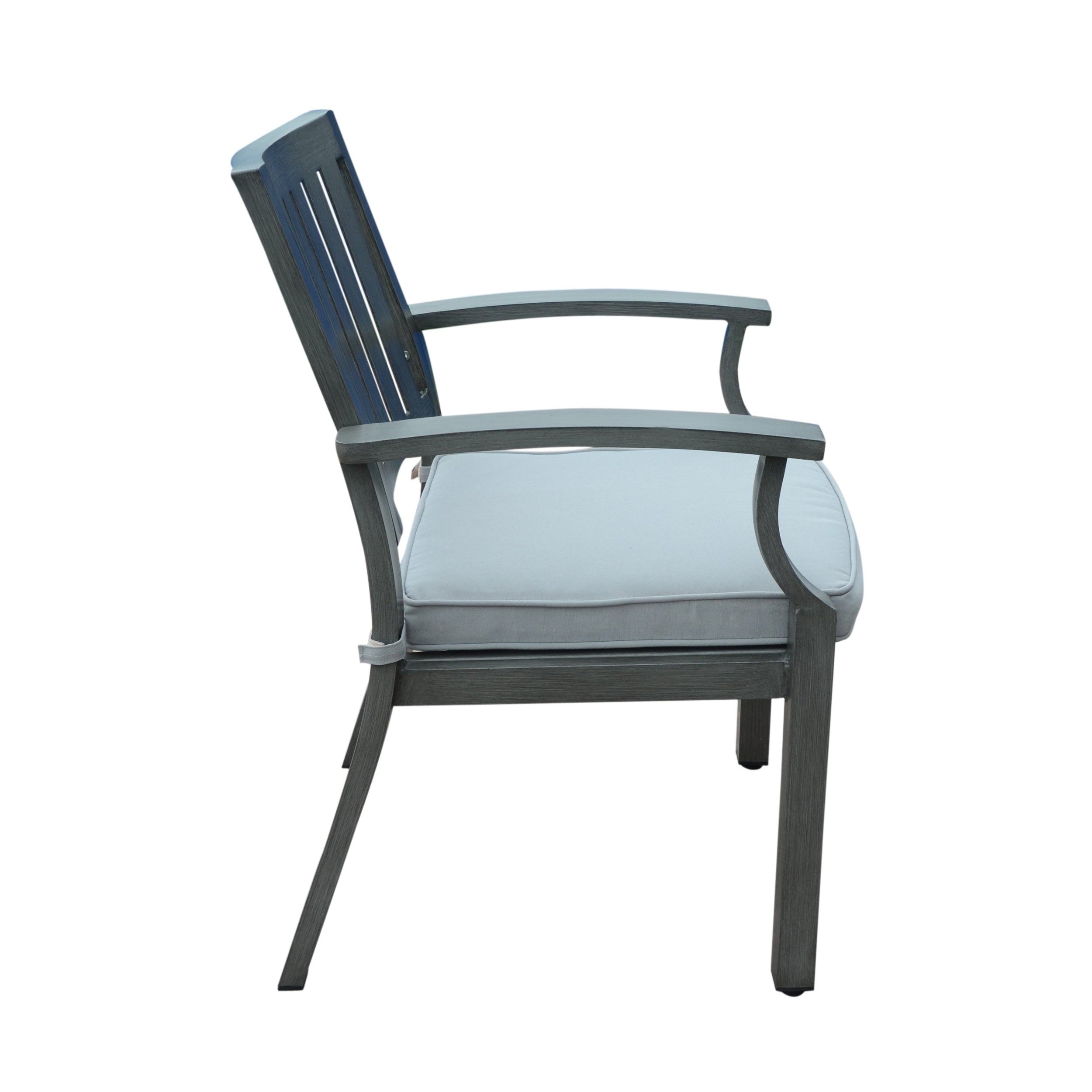 Zoey Outdoor Modern Aluminum Dining Chair With Cushion (Set of 2)