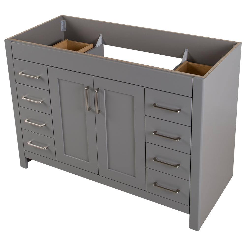 Home Decorators Collection Westcourt 48.0 in. W x 21.7 in. D x 34.2 in. H Bath Vanity Cabinet without Top in Sterling Gray WT48-ST