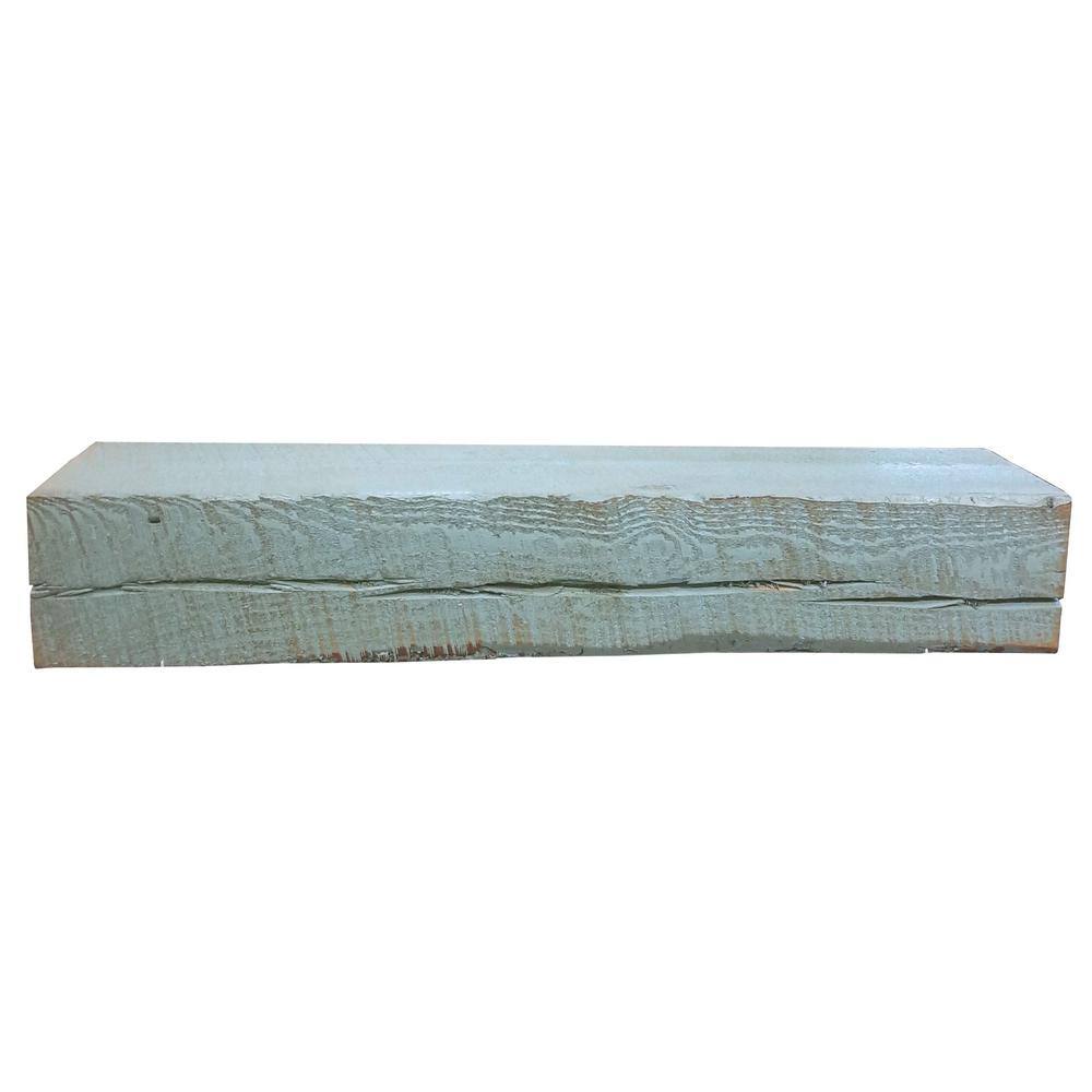 Solid Spruce Rough-Hewn Mantel 72 in. x 5 in. x 8 in. Fireplace Shelf 86026-007