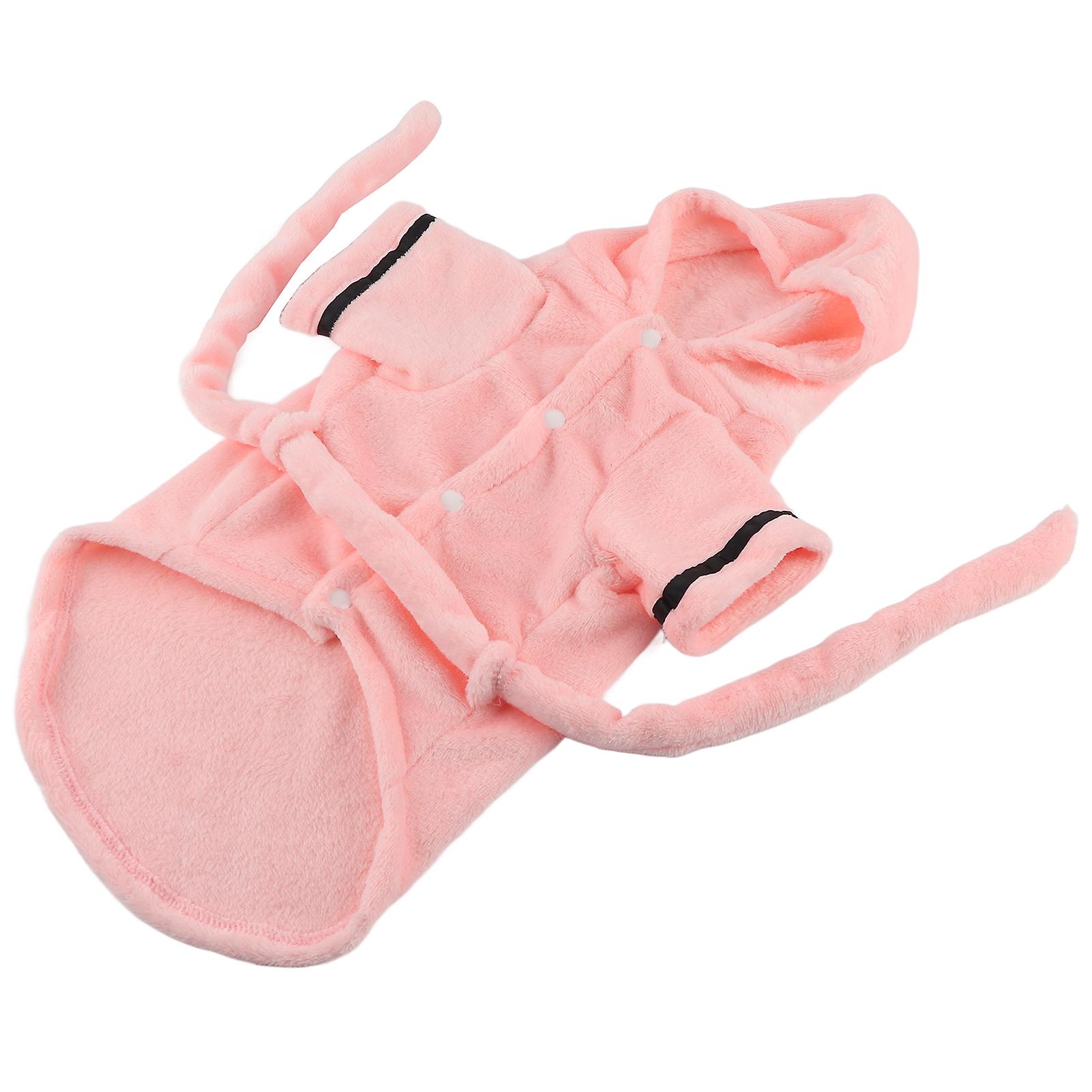 Pet Bathrobe Plush Warm Absorbent Puppy Hooded Pajama With Waistband For Small Dogs Catsxl