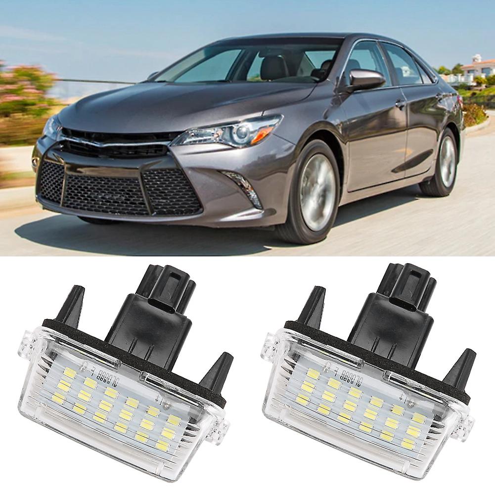 1 Pair Led Number License Plate Light Lamp Fit For Toyota Corolla 2014