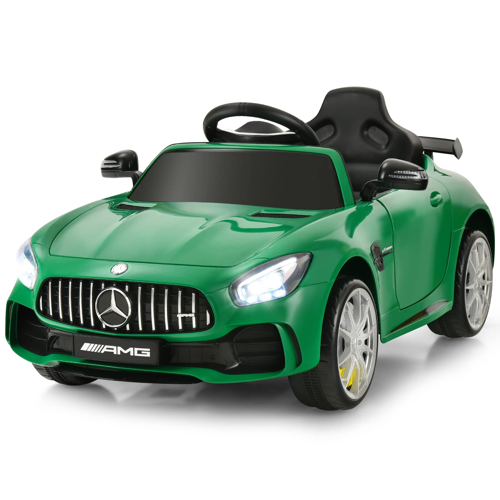 Costzon Ride on Car, 12V Licensed Mercedes Benz GTR Kids Car to Drive