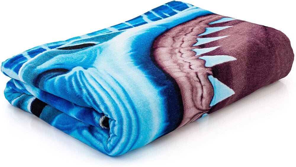 Great White Shark Teeth Super Soft Plush Cotton Beach Towel