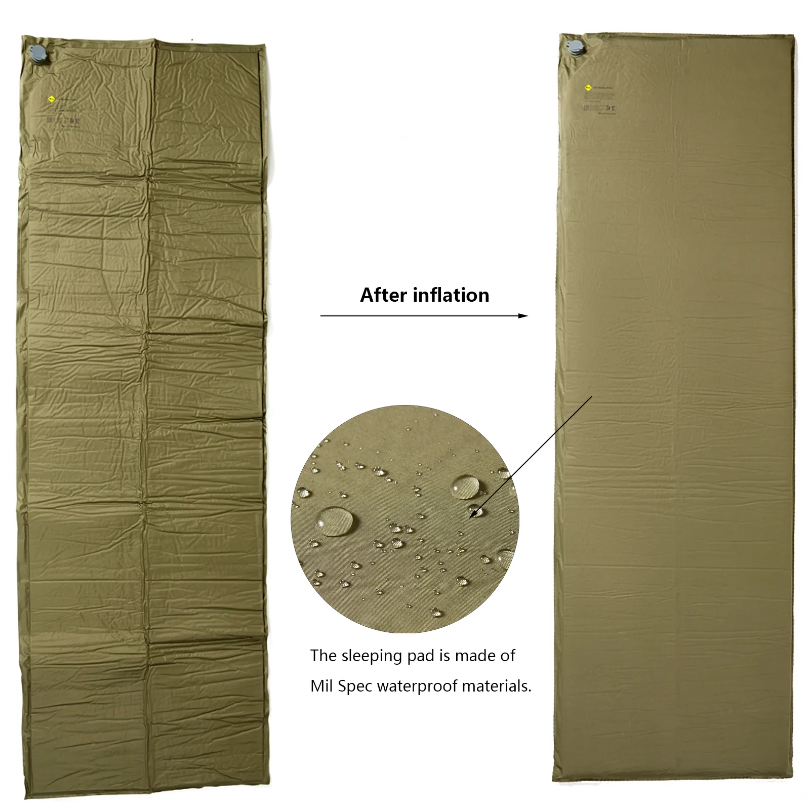 AKmax ALICE Self inflating Air Mat Olive Green