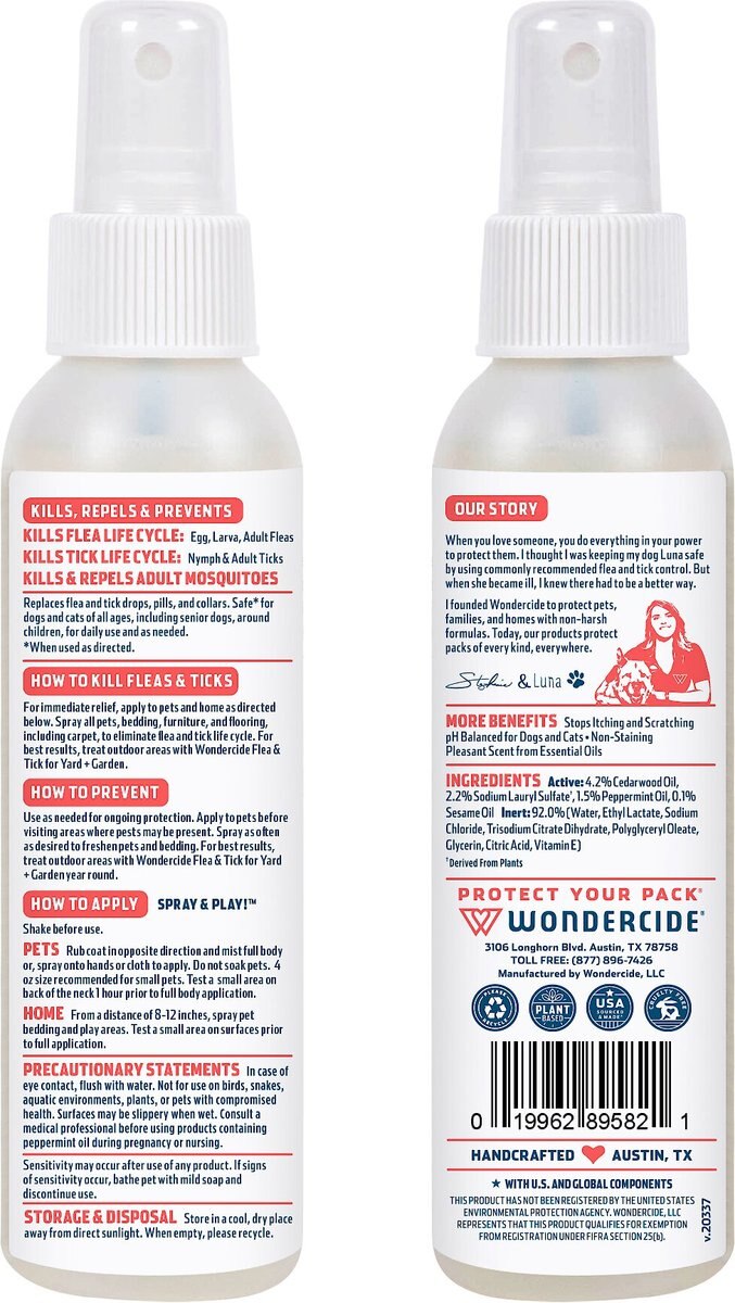 Wondercide Topical and Indoor Flea and Tick Spray for Dogs and Cats