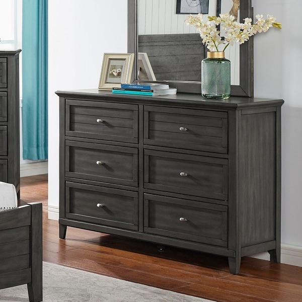 Furniture of America Wese Traditional Grey Dresser and Mirror Set - - 31451301