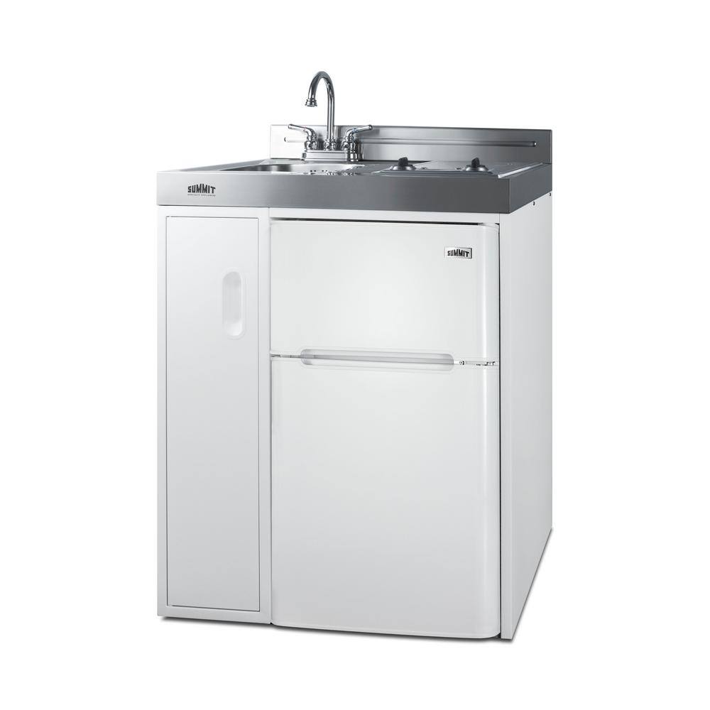 Summit Appliance 30 in. Compact Kitchen in White C30ELGLASS