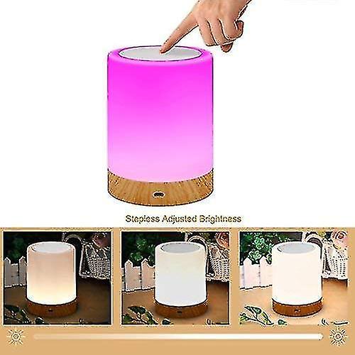 Led Night Light Bedside Table Lamp For Kids Bedroom With Remote Control Dimmable Warm White Light