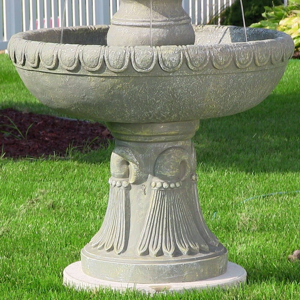 4 Tier Lion Head Outdoor Water Fountain Backyard Patio Feature   53\