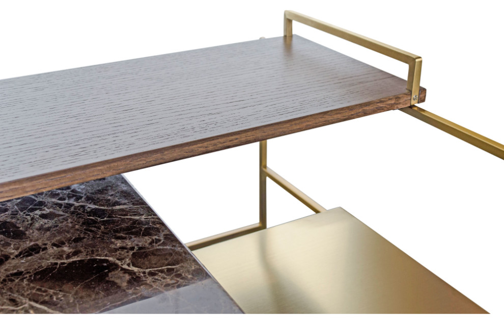 Multi layered Gold Coffee Table  Versmissen Architect   Contemporary   Coffee Tables   by Oroa   Distinctive Furniture  Houzz