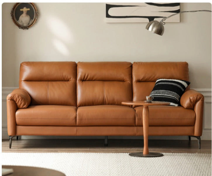 leather Sofa Italian light luxury Style   Midcentury   Sectional Sofas   by GVAwood  Houzz