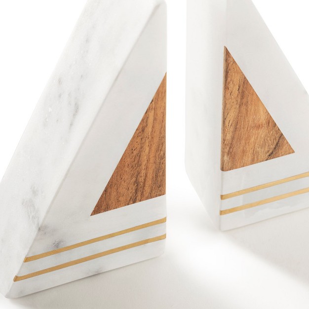 Gauri Kohli Gilmore Marble Bookends Set Of 2