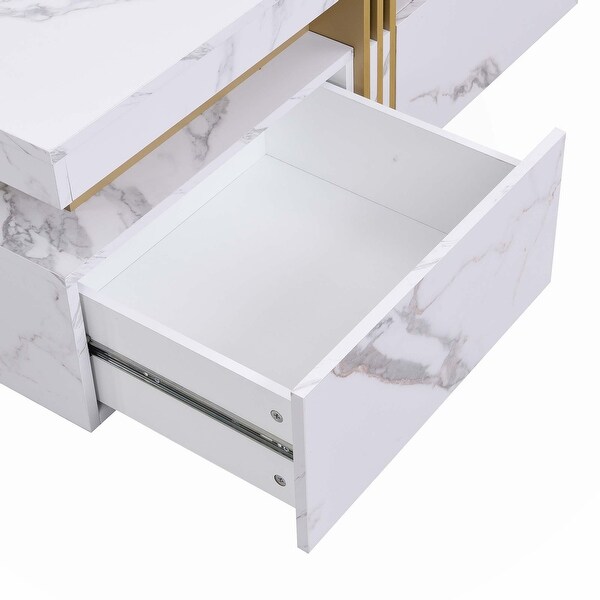 White Square Storage Coffee Table