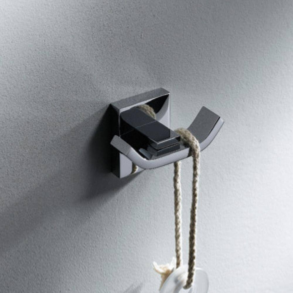 KRAUS Aura Bathroom Double Robe Hook in Chrome KEA-14401CH