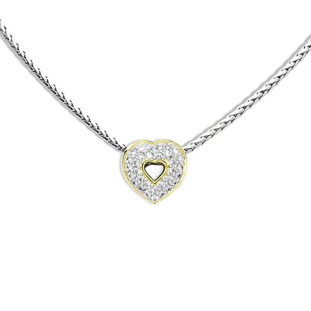 John Medeiros  Heart Collection Pavé Pendant with Chain