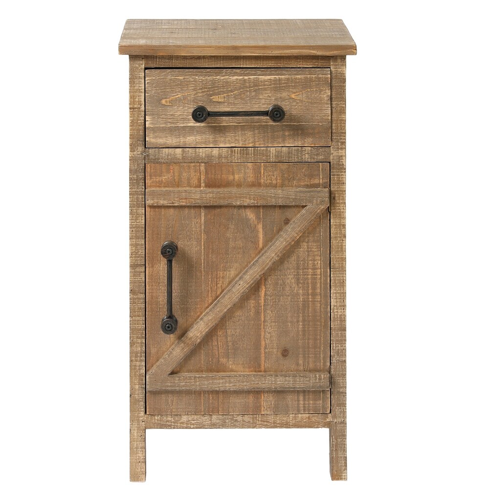 Rustic Wood Accent End Table   33.75\