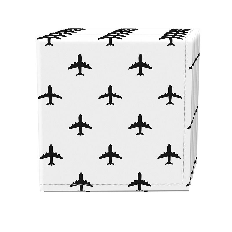 Napkin Set of 4， 100% Cotton， 20x20， Aircraft Design