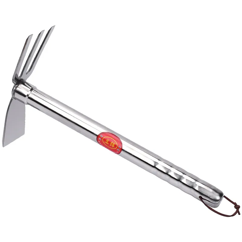 High Quality Stainless Steel Forged Way Single Hand Farming Pick Hoe Garden Picks Different Sizes Can Be Combined