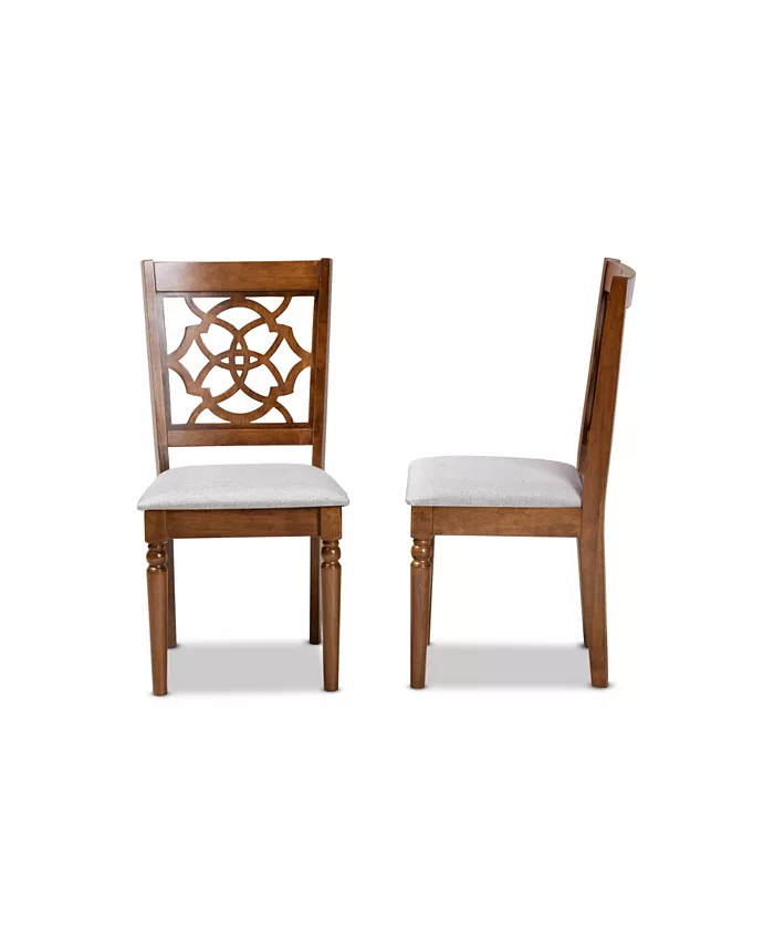 Baxton Studio Renaud Modern and Contemporary Wood Dining Chair Set 2 Piece