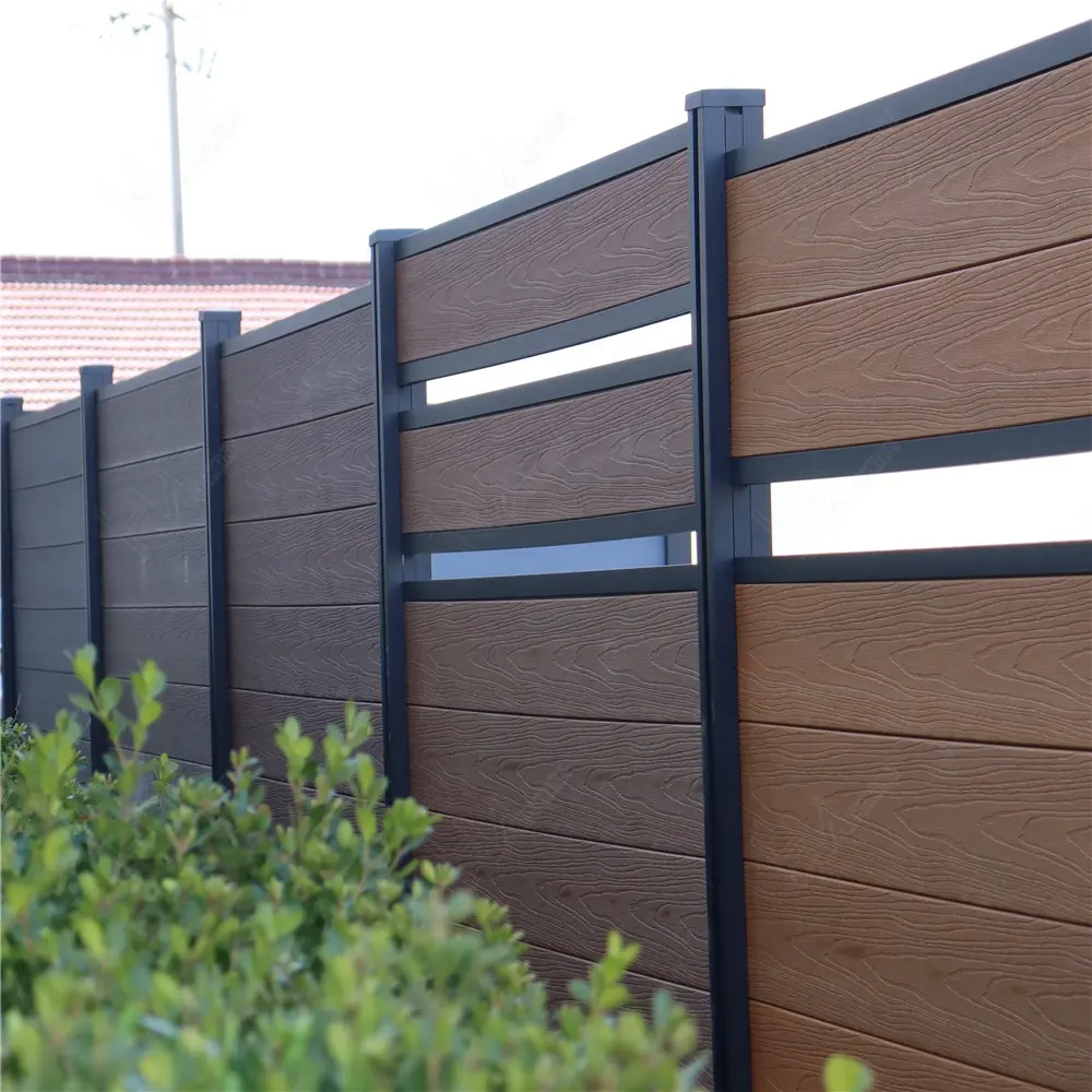 WPC directly factory OEM Wind proof easy installation wood plastic composite garden fence panels