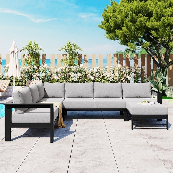 5 Pieces Outdoor Ushaped Sectional Sofa Set