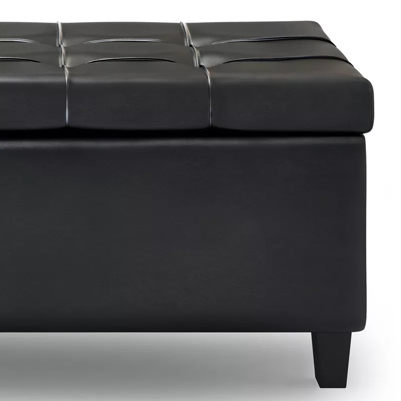 Simpli Home Harrison Rectangular Storage Ottoman