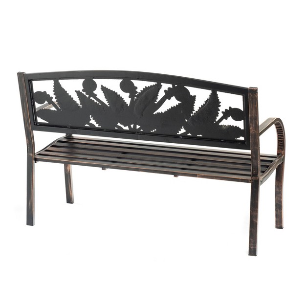 Evergreen Metal Fern Bench