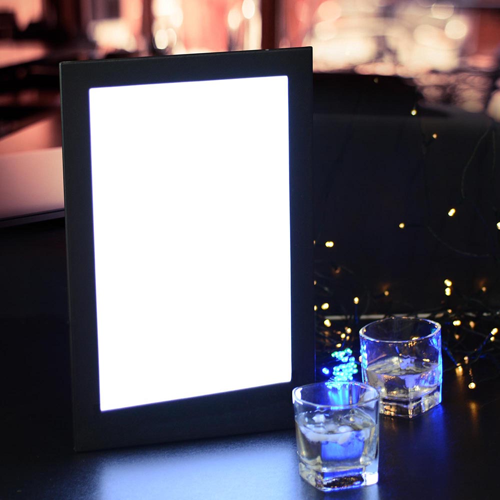 Yescom LED Back Lit Menu Holder Single Page 8.5x14in