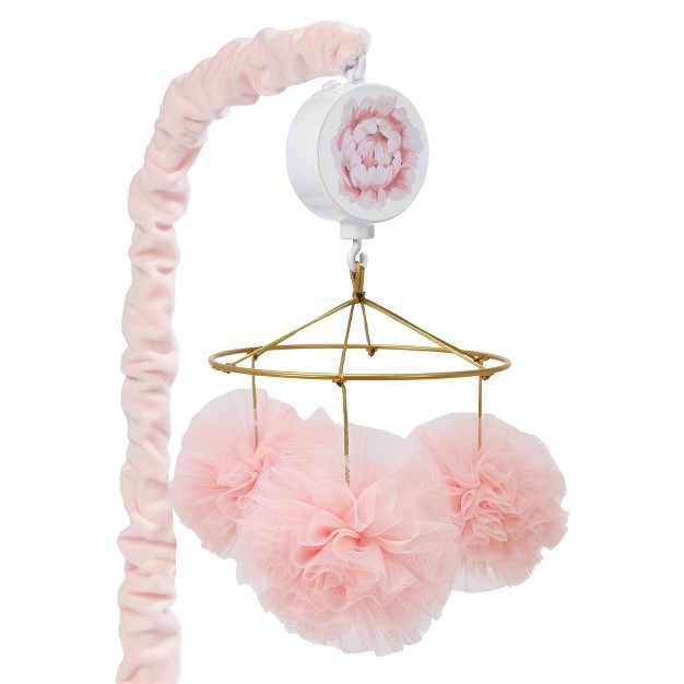 Lambs amp Ivy Secret Garden Pink Pom Pom Musical Baby Crib Mobile Soother Toy