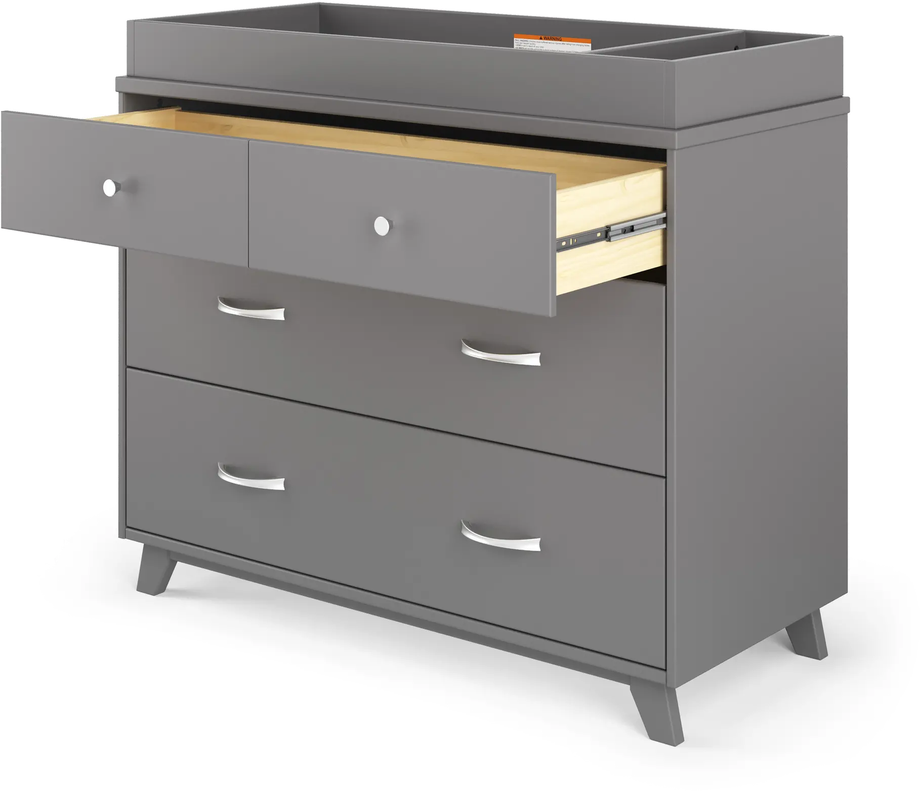 Soho Cool Gray 3 Drawer Dresser with Changing Table Top