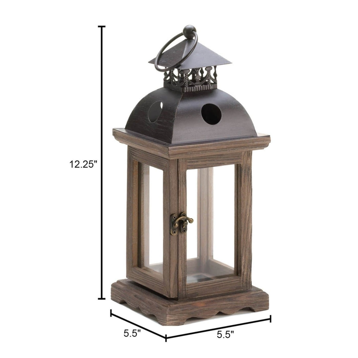 Zingz and Thingz Zingz and Thingz Monticello Wooden Lantern