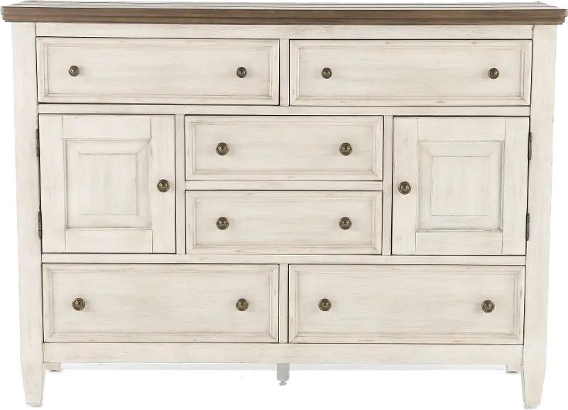 Heartland Antique White Oversized Dresser