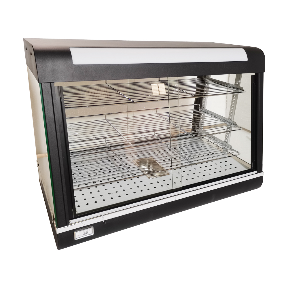 INTSUPERMAI Electric 35 inch Food Warmer Showcase Display Insulation Cabinet 3 Tiers