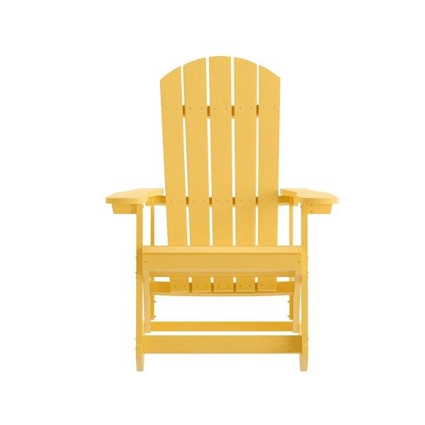 Adirondack Style Poly Resin Wood Rocking Chair for Indoor/Outdoor Use