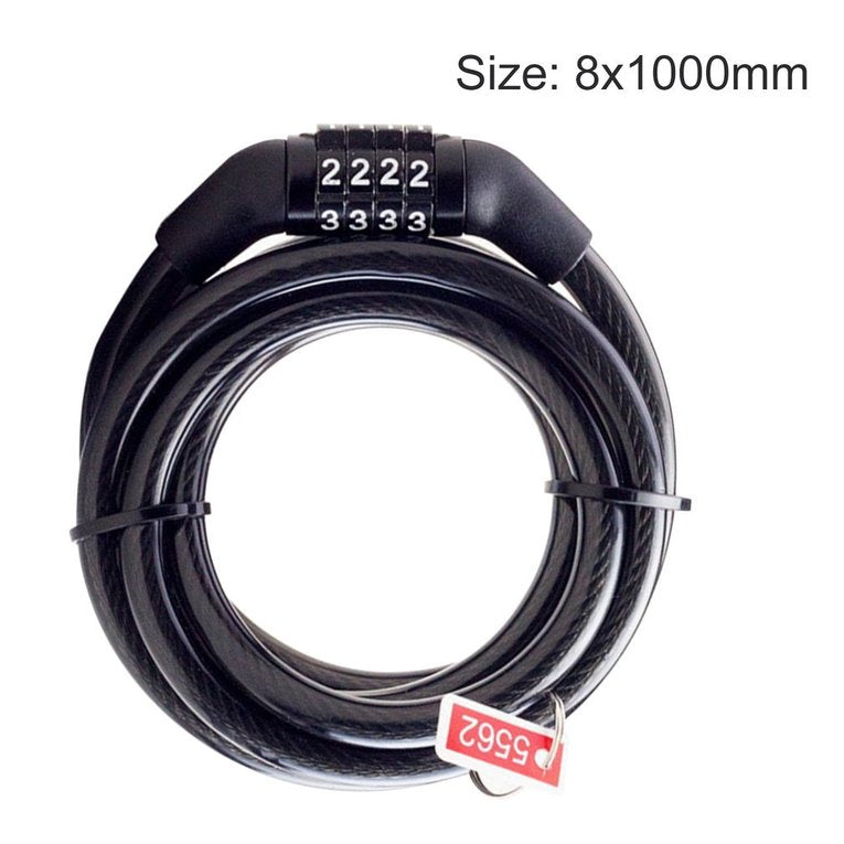 Bicycle Lock Anti-Theft Security Code Combination Lock Steel Bike Cable Lock