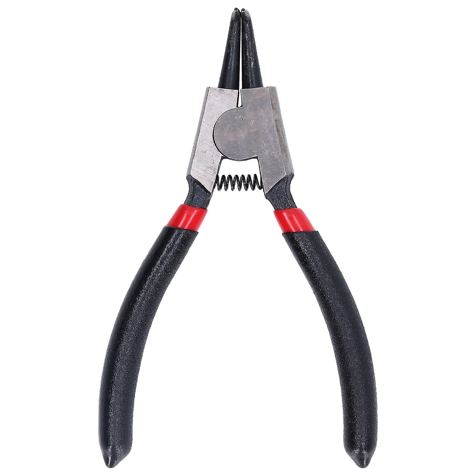 Snap Ring Pliers Carbon Steel Rubber Heat Treated Circlip Plier Hand Repair Tool 5in